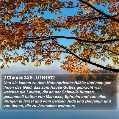 2 Chronik 34:9 LUTH1912 Bible Verse Image