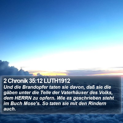 2 Chronik 35:12 LUTH1912 Bible Verse Image