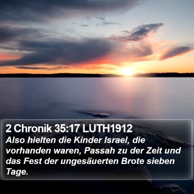 2 Chronik 35:17 LUTH1912 Bible Verse Image