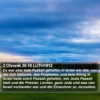 2 Chronik 35:18 LUTH1912 Bible Verse Image