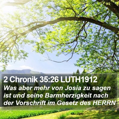 2 Chronik 35:26 LUTH1912 Bible Verse Image