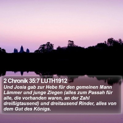 2 Chronik 35:7 LUTH1912 Bible Verse Image
