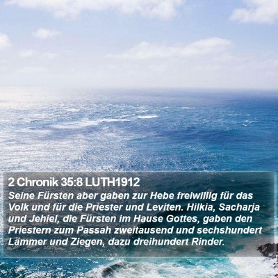 2 Chronik 35:8 LUTH1912 Bible Verse Image