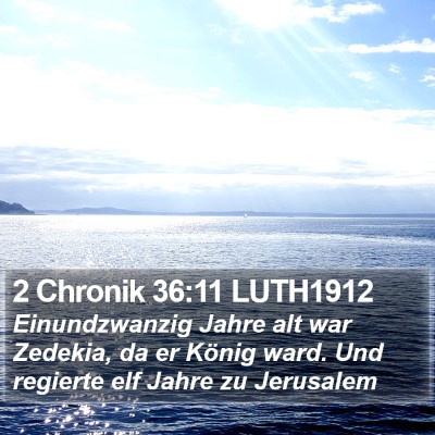 2 Chronik 36:11 LUTH1912 Bible Verse Image