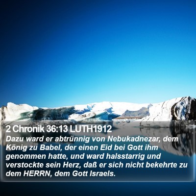 2 Chronik 36:13 LUTH1912 Bible Verse Image