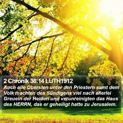 2 Chronik 36:14 LUTH1912 Bible Verse Image