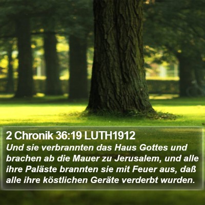 2 Chronik 36:19 LUTH1912 Bible Verse Image