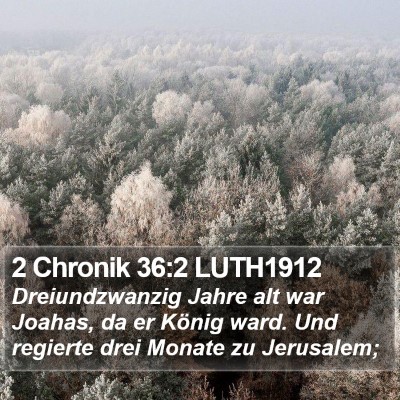 2 Chronik 36:2 LUTH1912 Bible Verse Image