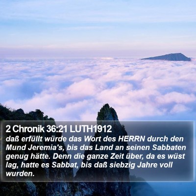 2 Chronik 36:21 LUTH1912 Bible Verse Image
