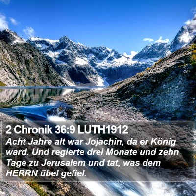 2 Chronik 36:9 LUTH1912 Bible Verse Image