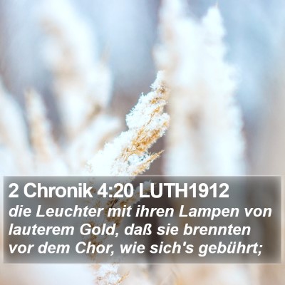2 Chronik 4:20 LUTH1912 Bible Verse Image