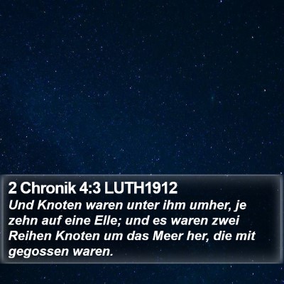 2 Chronik 4:3 LUTH1912 Bible Verse Image