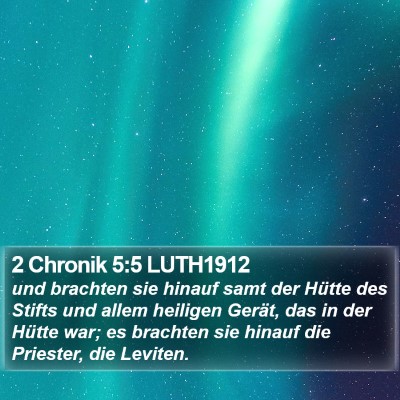 2 Chronik 5:5 LUTH1912 Bible Verse Image