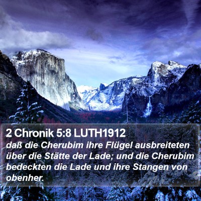 2 Chronik 5:8 LUTH1912 Bible Verse Image