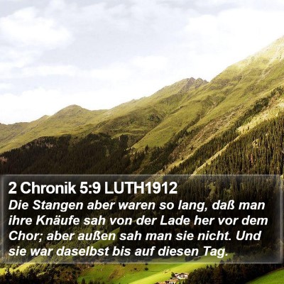 2 Chronik 5:9 LUTH1912 Bible Verse Image