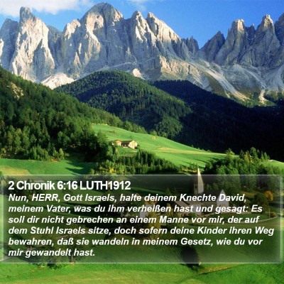 2 Chronik 6:16 LUTH1912 Bible Verse Image