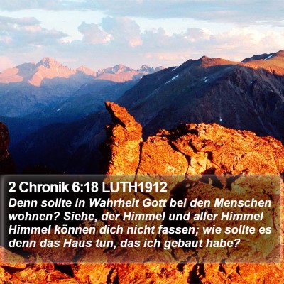 2 Chronik 6:18 LUTH1912 Bible Verse Image