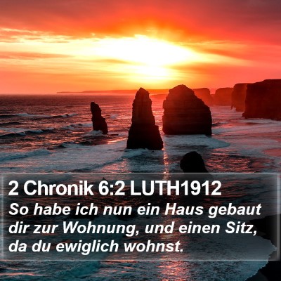 2 Chronik 6:2 LUTH1912 Bible Verse Image