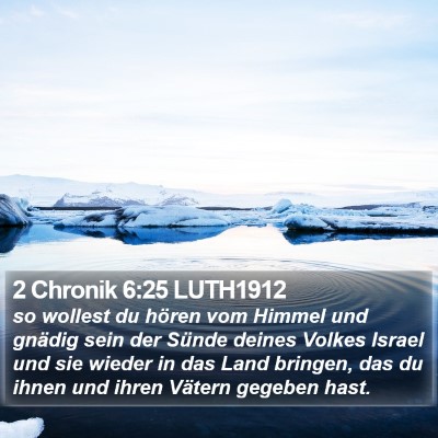 2 Chronik 6:25 LUTH1912 Bible Verse Image