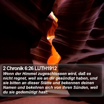 2 Chronik 6:26 LUTH1912 Bible Verse Image