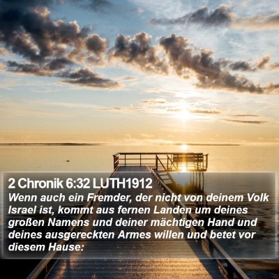 2 Chronik 6:32 LUTH1912 Bible Verse Image
