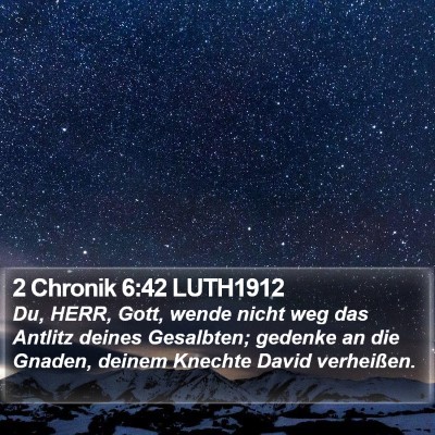 2 Chronik 6:42 LUTH1912 Bible Verse Image