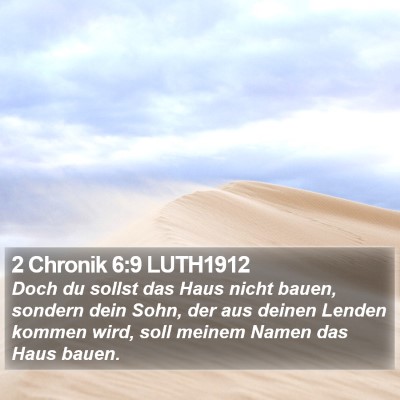 2 Chronik 6:9 LUTH1912 Bible Verse Image