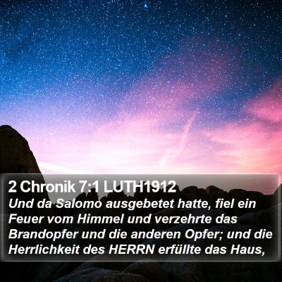 2 Chronik 7:1 LUTH1912 Bible Verse Image