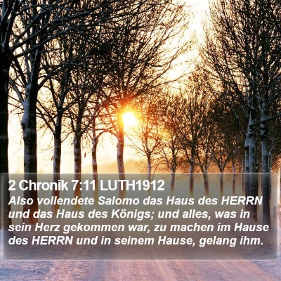 2 Chronik 7:11 LUTH1912 Bible Verse Image