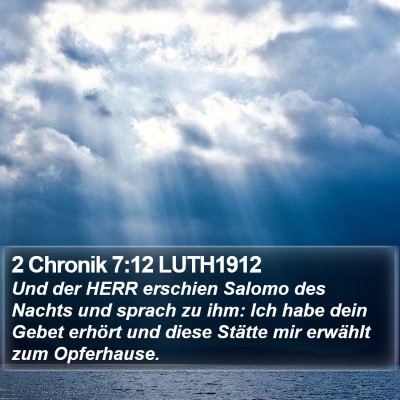 2 Chronik 7:12 LUTH1912 Bible Verse Image