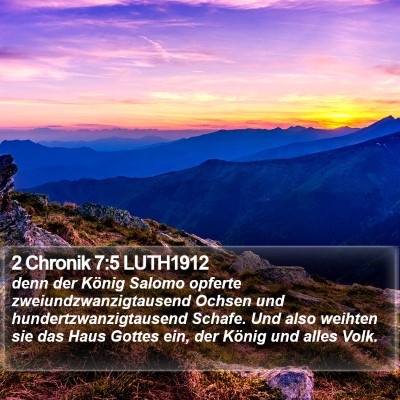 2 Chronik 7:5 LUTH1912 Bible Verse Image