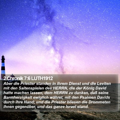 2 Chronik 7:6 LUTH1912 Bible Verse Image