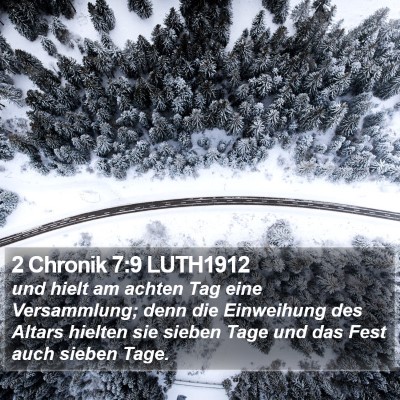 2 Chronik 7:9 LUTH1912 Bible Verse Image