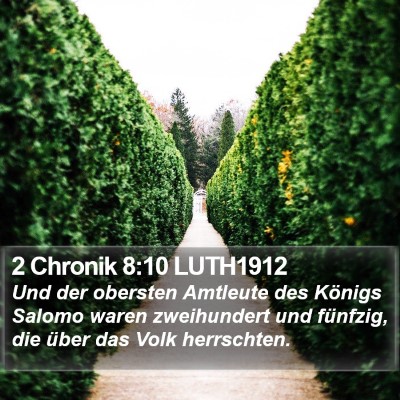 2 Chronik 8:10 LUTH1912 Bible Verse Image