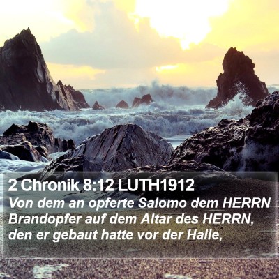 2 Chronik 8:12 LUTH1912 Bible Verse Image