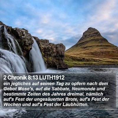 2 Chronik 8:13 LUTH1912 Bible Verse Image