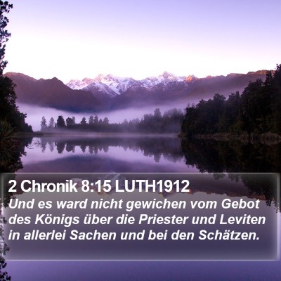 2 Chronik 8:15 LUTH1912 Bible Verse Image
