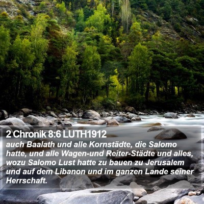 2 Chronik 8:6 LUTH1912 Bible Verse Image