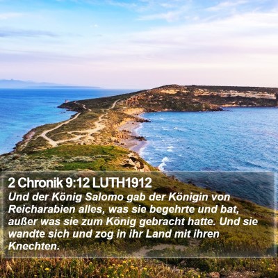 2 Chronik 9:12 LUTH1912 Bible Verse Image