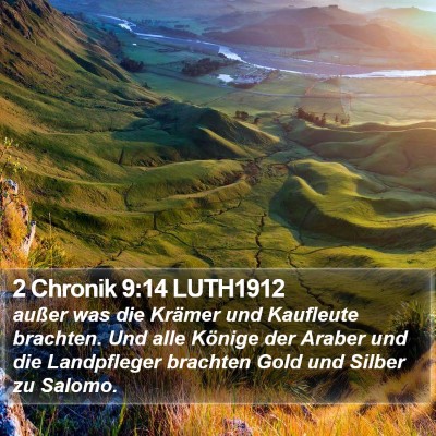 2 Chronik 9:14 LUTH1912 Bible Verse Image