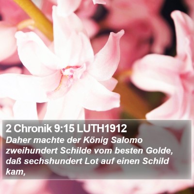 2 Chronik 9:15 LUTH1912 Bible Verse Image