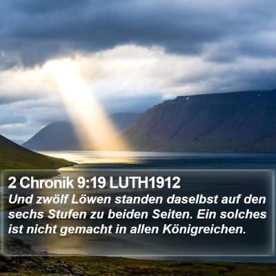 2 Chronik 9:19 LUTH1912 Bible Verse Image