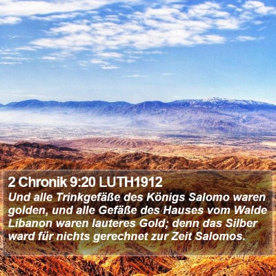 2 Chronik 9:20 LUTH1912 Bible Verse Image