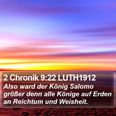 2 Chronik 9:22 LUTH1912 Bible Verse Image