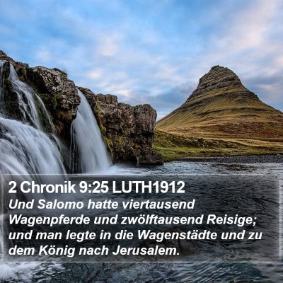 2 Chronik 9:25 LUTH1912 Bible Verse Image