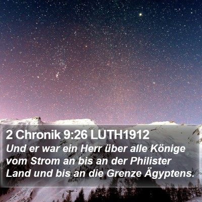 2 Chronik 9:26 LUTH1912 Bible Verse Image