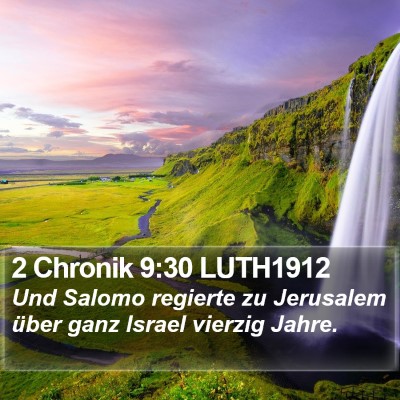 2 Chronik 9:30 LUTH1912 Bible Verse Image