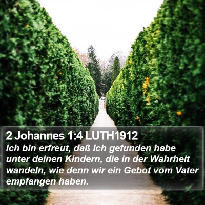 2 Johannes 1:4 LUTH1912 Bible Verse Image