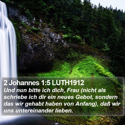 2 Johannes 1:5 LUTH1912 Bible Verse Image