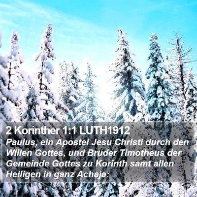 2 Korinther 1:1 LUTH1912 Bible Verse Image